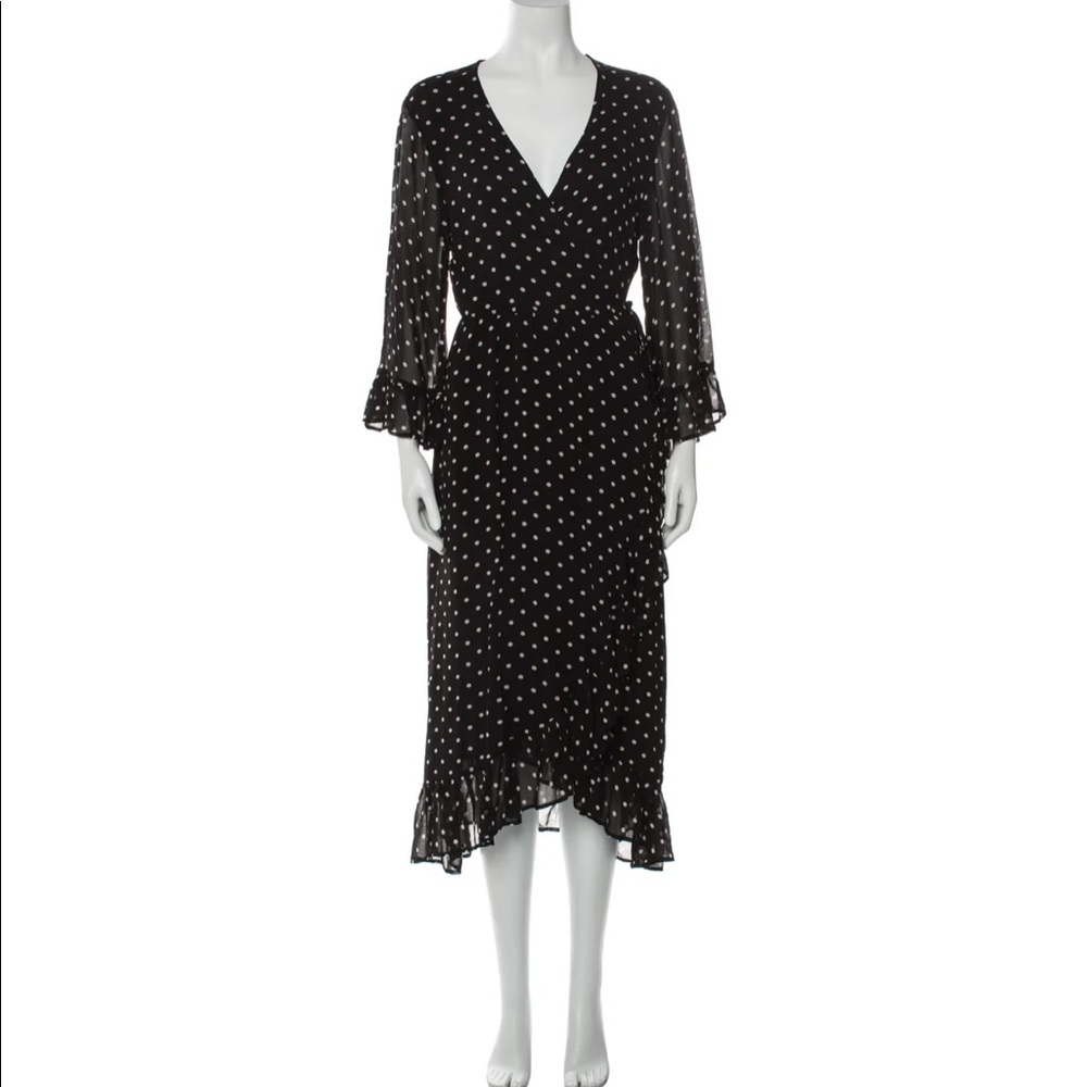 Ganni Polka Dot Wrap Dress.